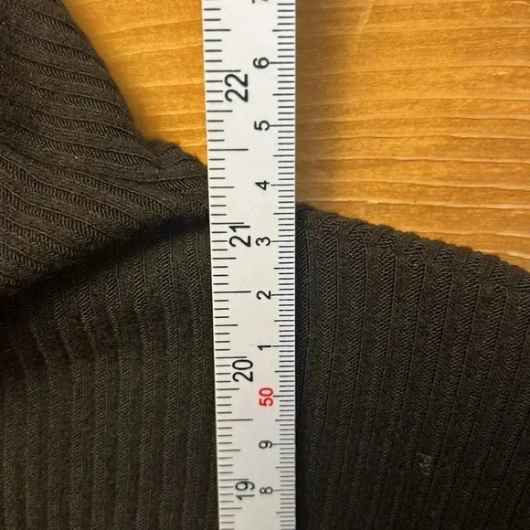 Womens Nation black MD long sleeve high collar ruffled hem tencel  polyester Y2K - Picture 6 of 8